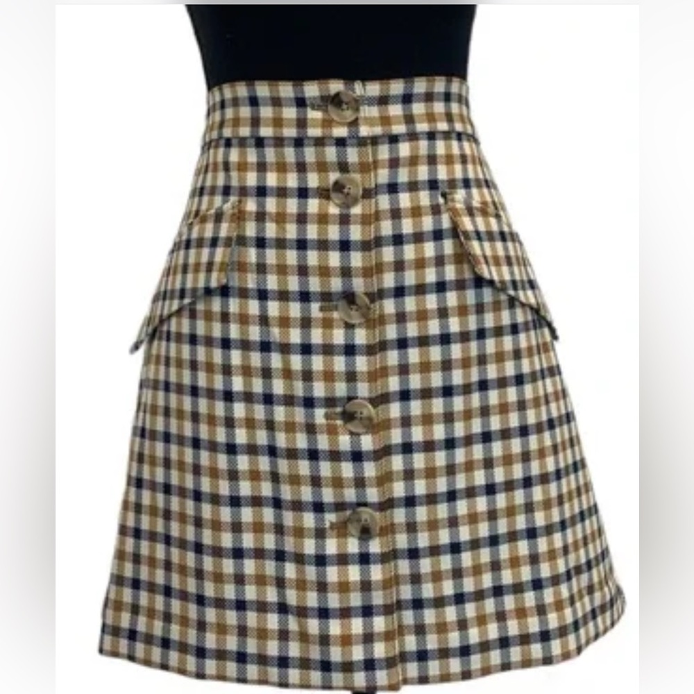 H&M Plaid Mini Skirt